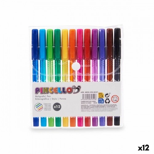 Set of Biros Multicolour (12 Units) image 1