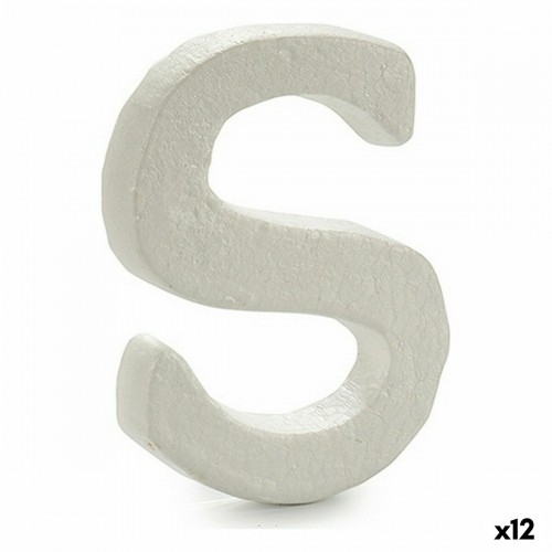 Letter S White polystyrene 12 x 15 x 12 cm (12 Units) image 1