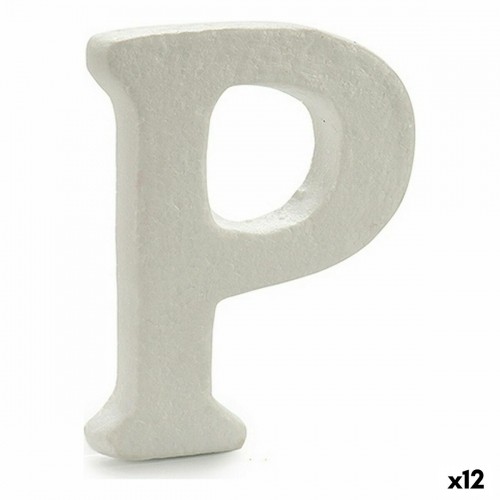 Pincello письмо P Белый полистирол 1 x 15 x 13,5 cm (12 штук) image 1