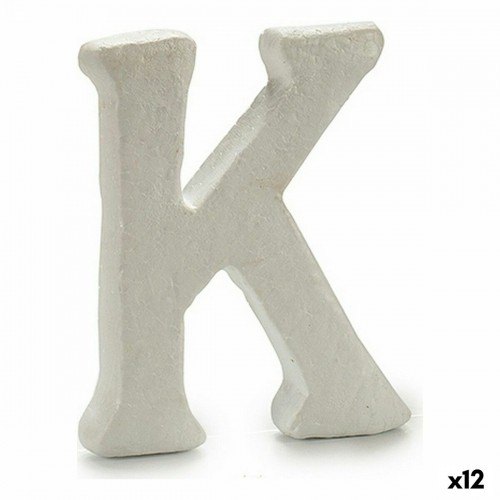 Letter K White polystyrene 1 x 15 x 13,5 cm (12 Units) image 1