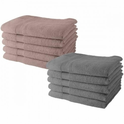 Towel set TODAY Grey 10 Pieces 70 x 130 cm image 1