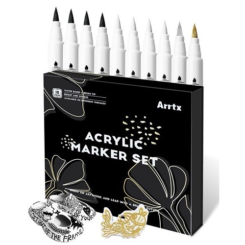 Acrylic Marker Pens ARRTX, 4 Colours, 10pcs image 1