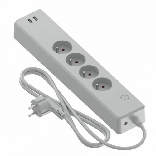 Блок электрических розеток, 4 позиции, без выключателя Calex USB x 2 image 1