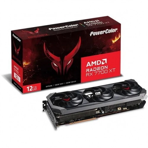 Powercolor RX 7700XT Red Devil 12GB Grafikkarte - 12GB GDDR6, 1x HDMI, 3x DP image 1