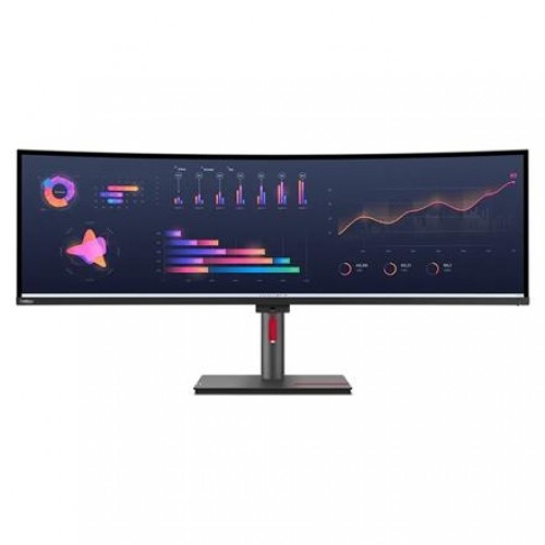 Lenovo ThinkVision P49w-30 49 ", IPS, 5120 x 1440, 32:9, 4 ms, 350 cd/m², Black,  1x Thunderbolt 4 Out, 1x Thunderbolt 4 In, 4x USB 3.2 Gen 1, 1x USB-C 3.2 Gen 1, 1x USB-B 3.2 Gen 1, 60 Hz, HDMI ports quantity 2 image 1