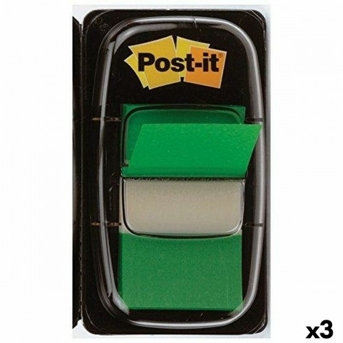 Līmlapiņas Post-it Index 25 x 43 mm Zaļš (3 gb.) image 1