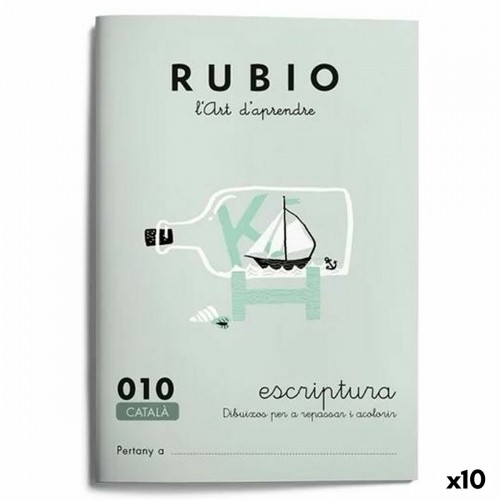 Writing and calligraphy notebook Rubio Nº10 Catalan A5 20 Sheets (10 Units) image 1