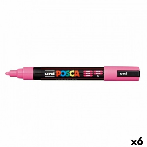 Marker POSCA PC-5M Pink (6 Units) image 1