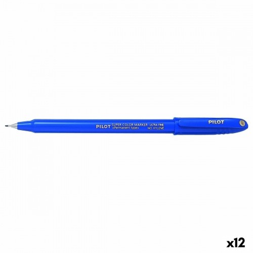 Permanent marker Pilot  SCA-UF Blue 0,4 mm (12 Units) image 1