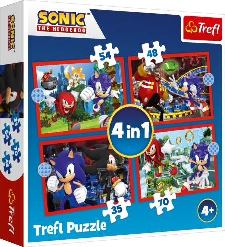TREFL SONIC Pužļu komplekts 4in1 Sonic image 1
