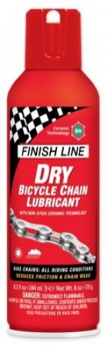 Ķēdes eļļa Finish Line Dry with BN Ceramic aerosol 240ml image 1