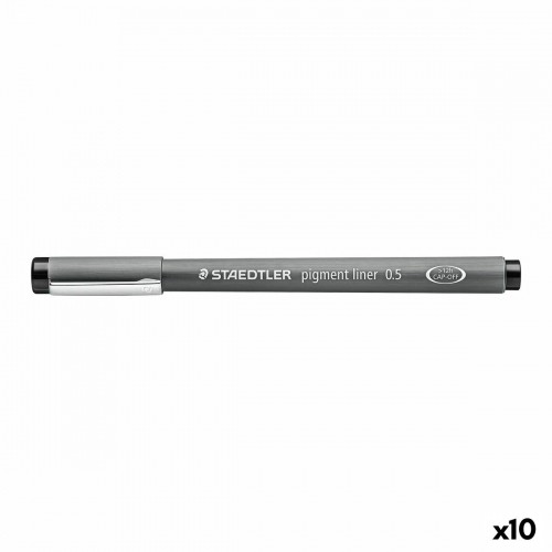 Marker pen/felt-tip pen Staedtler Pigment liner Black Multicolour (10 Units) image 1