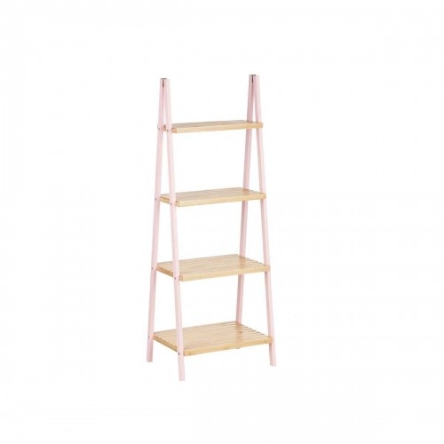 Bathroom Shelves Pink Natural Bamboo Pine 40 x 109,3 x 30 cm image 1