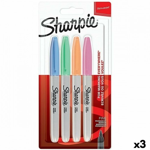 Set of Felt Tip Pens Sharpie 4 Pieces Multicolour (3 Units) image 1