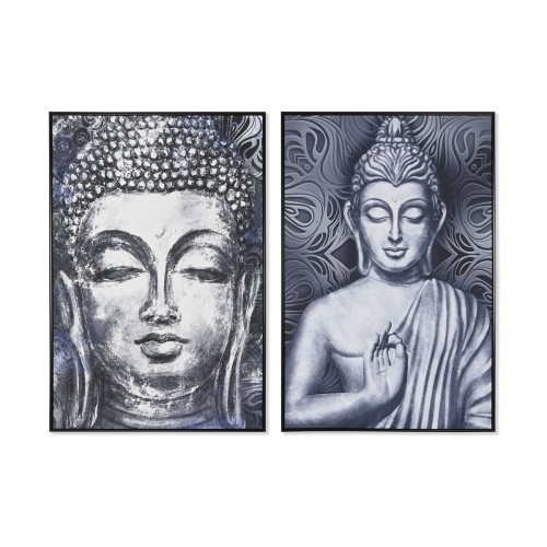 Painting Home ESPRIT Buddha Oriental 83 x 4,5 x 123 cm (2 Units) image 1