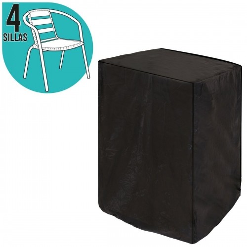 Bigbuy Garden Aizsardzības Futlāris Krēsliem Melns PVC 66 x 66 x 109 cm image 1