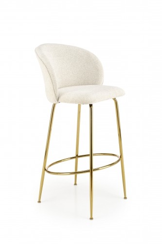 Halmar H116 bar stool, creamy / gold image 1