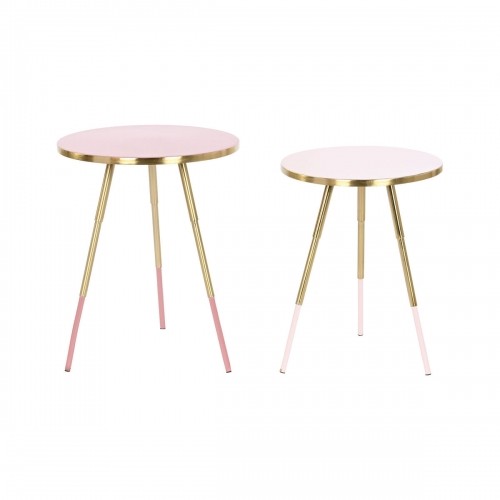 Набор из двух столиков Home ESPRIT Розовый Позолоченный 41 x 41 x 51 cm image 1