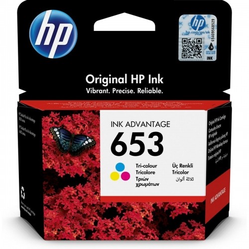 Original Ink Cartridge HP 653 Cyan/Magenta/Yellow image 1