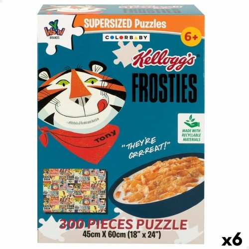 Puzzle Colorbaby Kellogg's Frosties 300 Pieces 6 Units 60 x 45 x 0,1 cm image 1