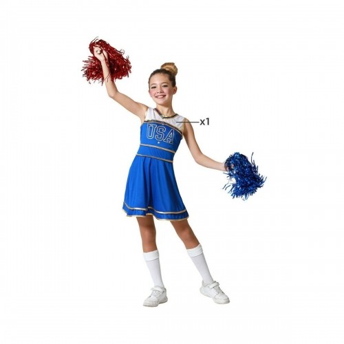 Bigbuy Carnival Маскарадные костюмы для детей Девушка из группы поддержки Синий image 1