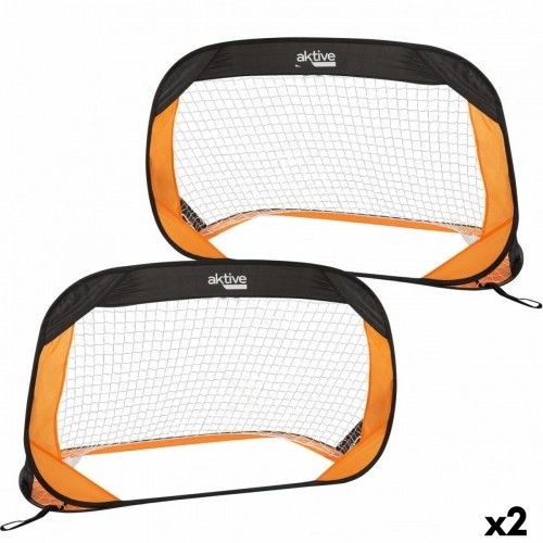 Set of 2 football goals Aktive 120 x 80 x 80 cm (2 Units) image 1