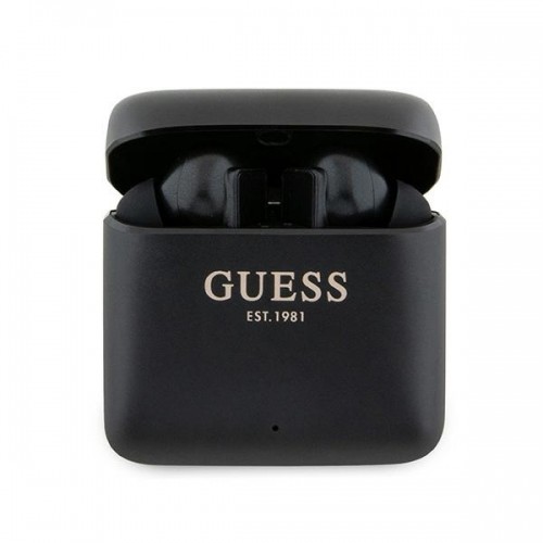 Guess słuchawki Bluetooth GUTWSSU20ALEGK TWS + stacja dokująca czarny|black Printed Logo image 1