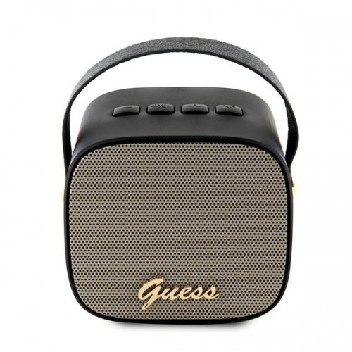 Guess głośnik Bluetooth GUWSB2P4SMK Speaker mini czarny|black 4G Leather Script Logo with Strap image 1