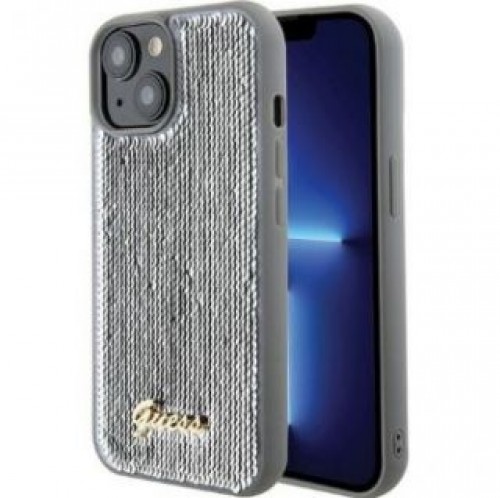 Guess  
       -  
       iPhone 15 HC SEQUIN SCRIPT METAL 
     Silver image 1