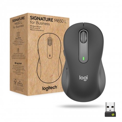 Bezvadu Pele Logitech M650 Pelēks Grafīts 4000 dpi image 1