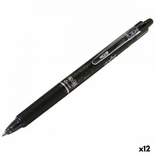 Šķidrās tintes pildspalva Pilot Frixion Clicker Melns 0,4 mm (12 gb.) image 1