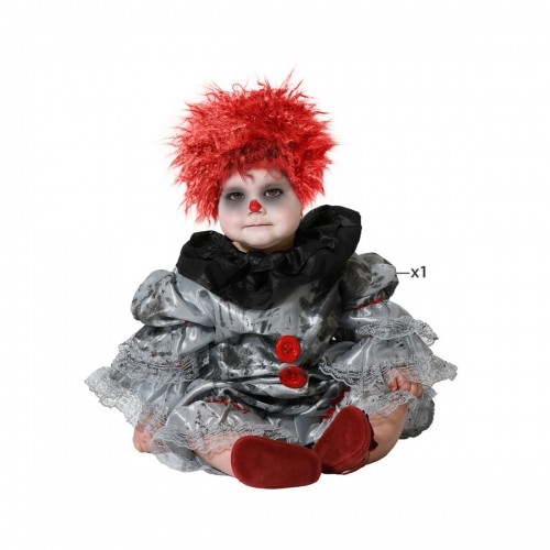 Bigbuy Carnival Маскарадные костюмы для младенцев Паяц Серый 24 Months image 1