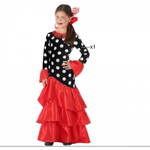 Bigbuy Carnival Маскарадные костюмы для взрослых Flamenca Чёрный Красный Испания 3-4 Years 7-9 Years image 1