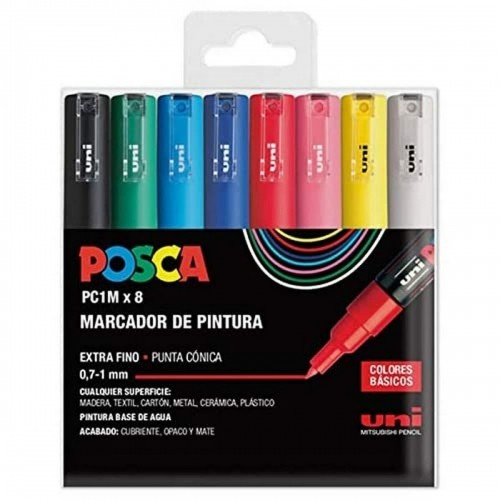 Marķieru komplekts POSCA PC-1M 8 Daudzums Daudzkrāsains image 1