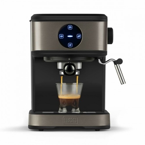 Суперавтоматическая кофеварка Black & Decker BXCO850E Чёрный Серебристый 850 W 20 bar 1,2 L 2 Чашки image 1