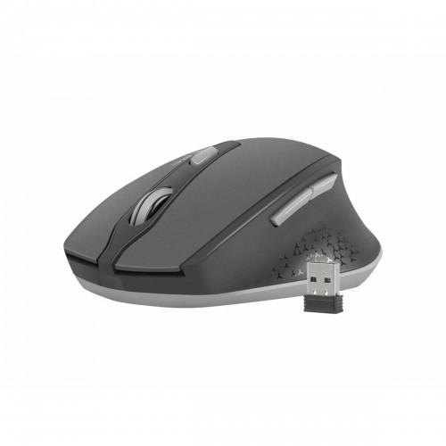 Optical Wireless Mouse Natec SISKIN 2400 dpi Black Grey Black/Grey image 1