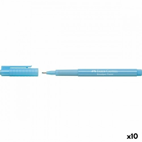 Постоянный маркер Faber-Castell Broadpen Pastel Пастельно-голубой (10 штук) image 1