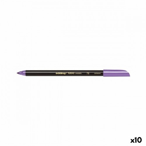 Фломастер Edding 1200 Metallic Фиолетовый (10 штук) image 1