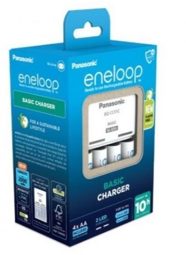 Panasonic Eneloop Smartplus Baterijas Lādētājs + 4x AA 2000 mAh image 1