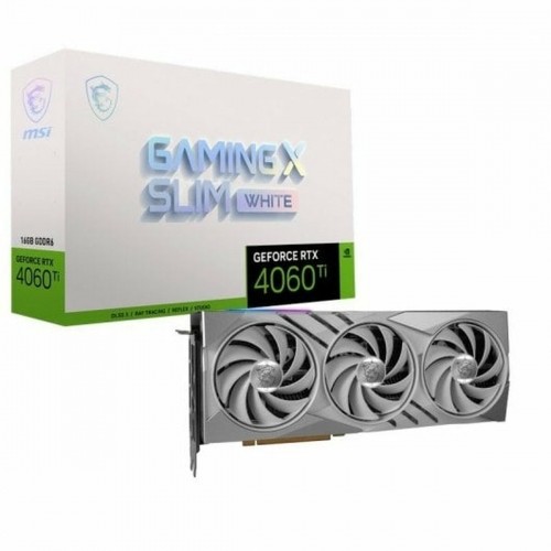 Графическая карта MSI GEFORCE RTX 4060 TI GAMING X SLIM WHITE 16G 16 GB RAM Geforce RTX 4060 Ti image 1