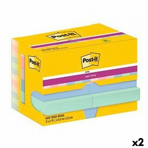 Стикеры для записей Post-it Super Sticky Разноцветный 47,6 x 47,6 mm (2 штук) image 1