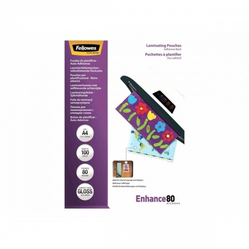 Laminating sleeves Fellowes 5302202 100 Pieces image 1