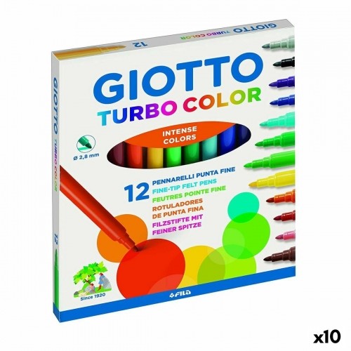 Set of Felt Tip Pens Giotto Turbo Color Multicolour (10 Units) image 1