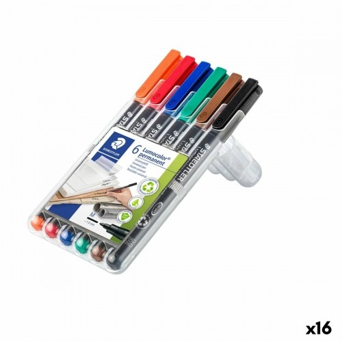 Flomasteru Komplekts Staedtler Lumocolor 317 M Daudzkrāsains (16 gb.) image 1