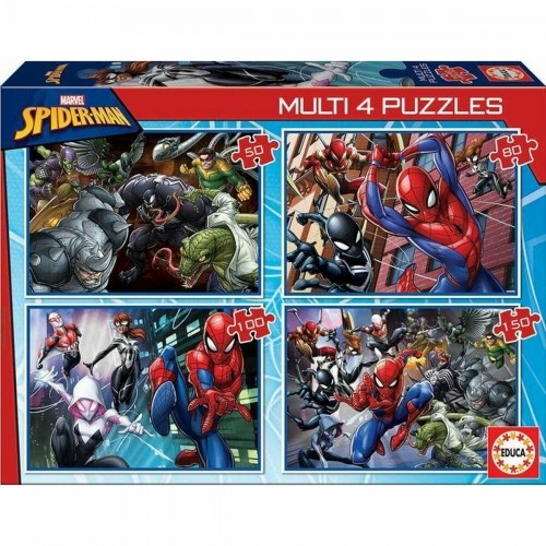 4-Puzzle Set Spiderman Educa 18102 380 Pieces image 1
