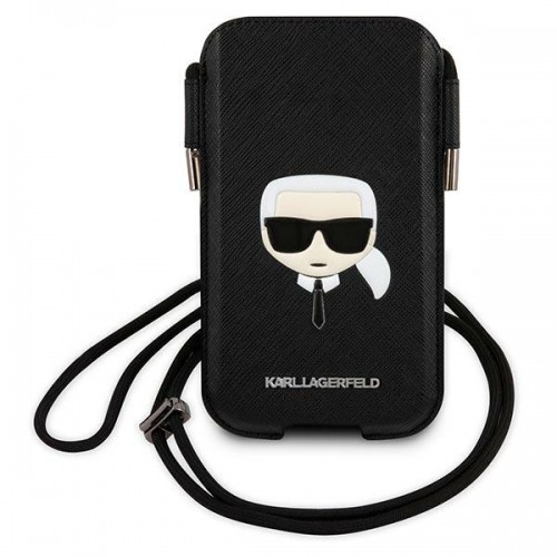 Karl Lagerfeld Head Saffiano PU Pouch S|M Black image 1