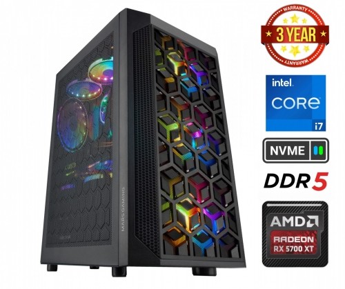 Mdata Gamer i7-13700F 8GB 256GB NVME SSD 1TB HDD RX 5700 XT Windows 11 image 1