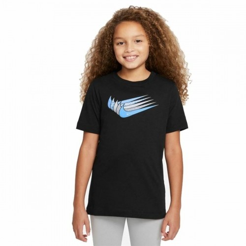 Детский Футболка с коротким рукавом Nike Sportswear Чёрный image 1