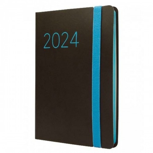 Diary Finocam Flexi 2024 Black 11,8 x 16,8 cm image 1