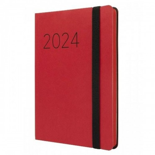 Diary Finocam Flexi 2024 Red 11,8 x 16,8 cm image 1